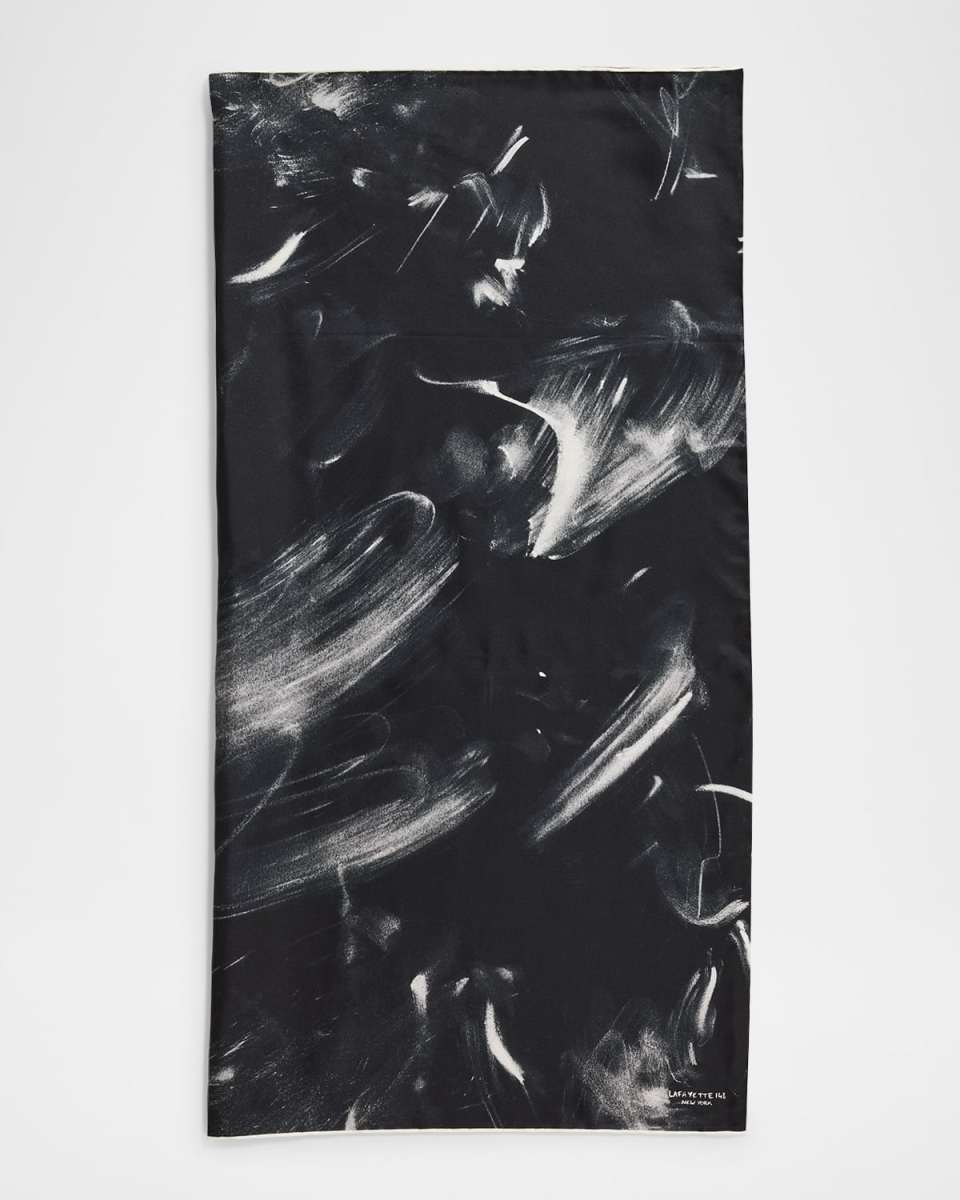 Charcoal Dust Square Silk Twill Scarf